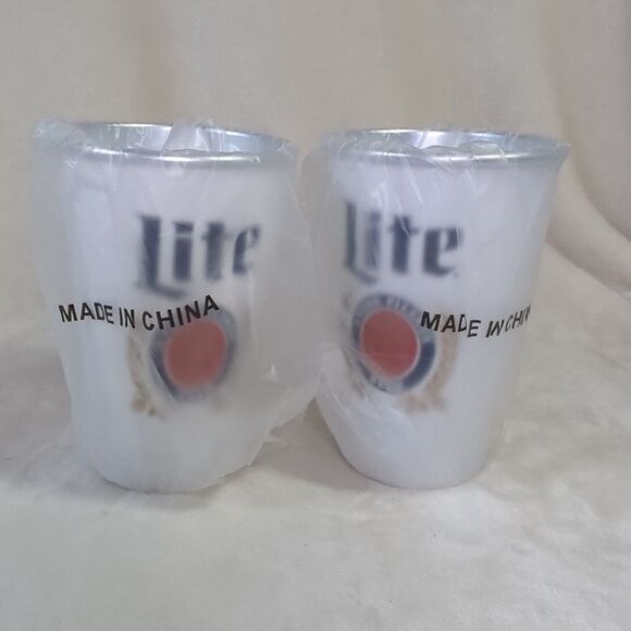 Houston Texans Miller Lite 20oz Beer Cups Set of 2 Aluminum NFL Football NEW - Picture 8 of 8